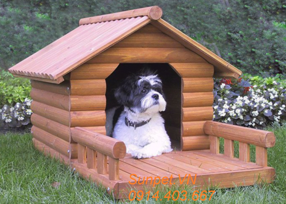 cách chọn chuồng chó: chuồng chó bằng gỗ