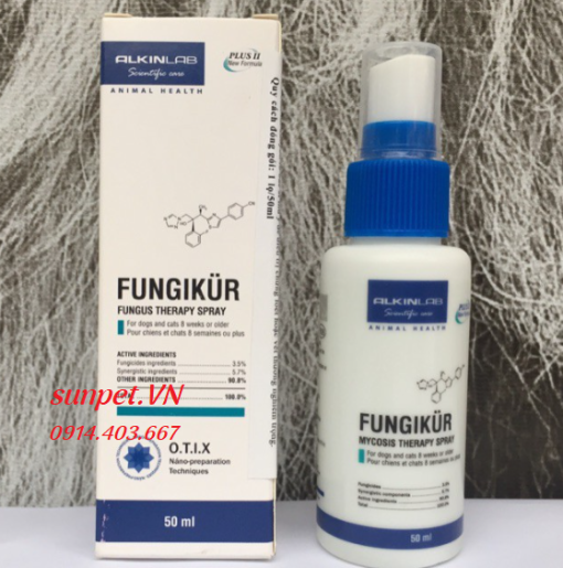 Thuốc trị nấm Fungikur dạng xịt 50g