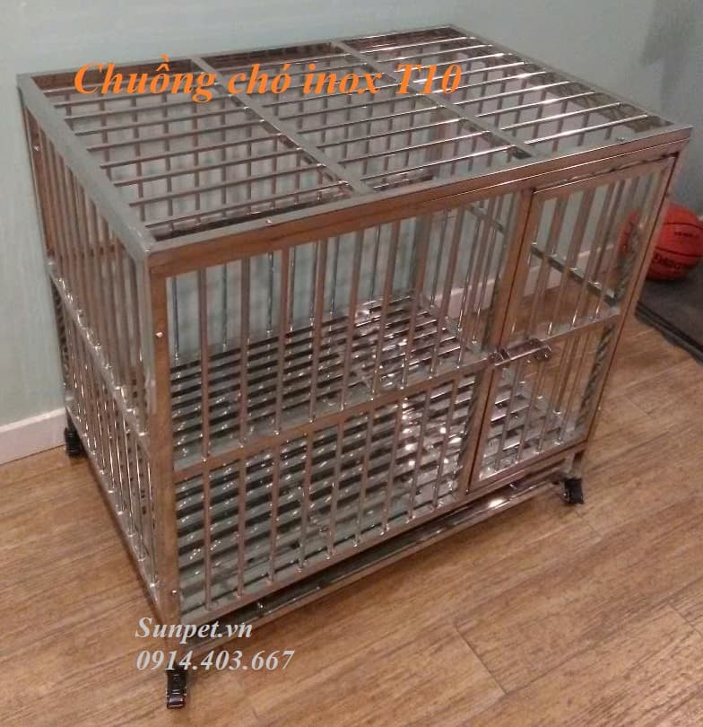 Chuồng chó inox T10 5 chuồng chó inox t10