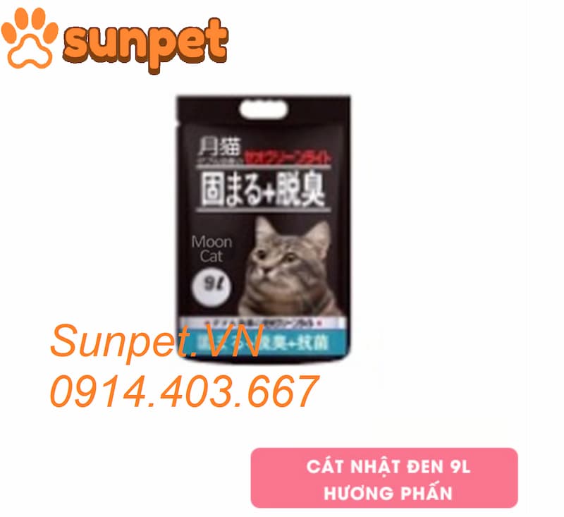 cát vệ sinh cho mèo, cát nhật đen 9L chính hãng