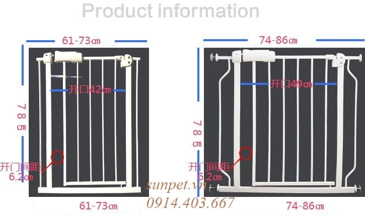 Cửa chắn chó mèo Umoo 516 7 Cửa chắn chó mèo umoo 516, chặn cửa thú cưng
