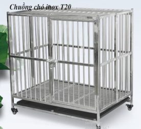 chuồng chó inox T20 giao hàng tại nhà, có máng thải