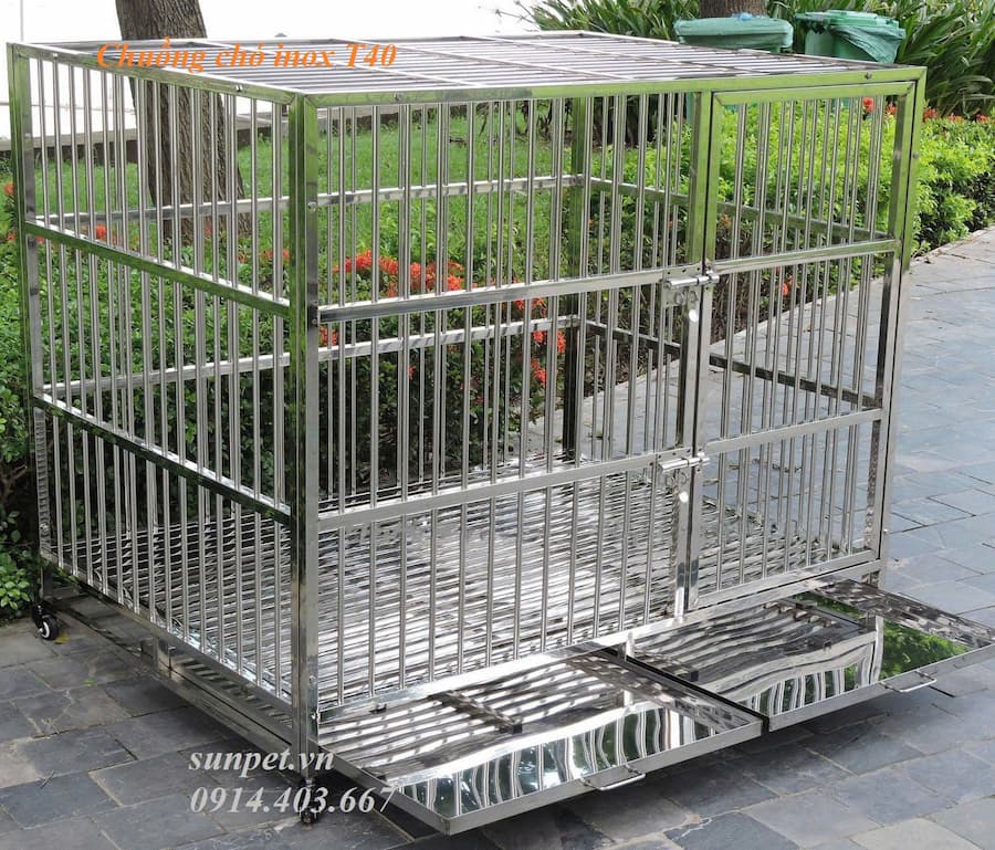 Chuồng chó inox T40