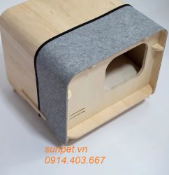 Chuồng mèo bằng gỗ cao cấp - nhà gỗ cho mèo đẹp