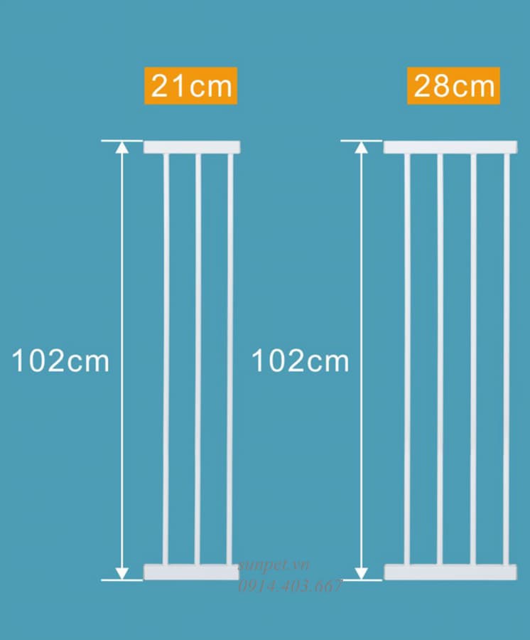 Cửa chặn chó mèo cao 102cm 8 Cửa chặn chó mèo cao 102cm