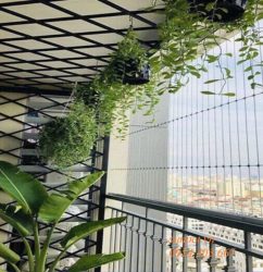 lưới chắn mèo ban công sợi cáp inox